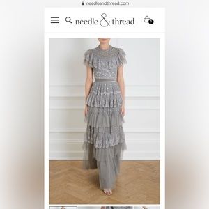 Needle & Thread tiered ruffle gown